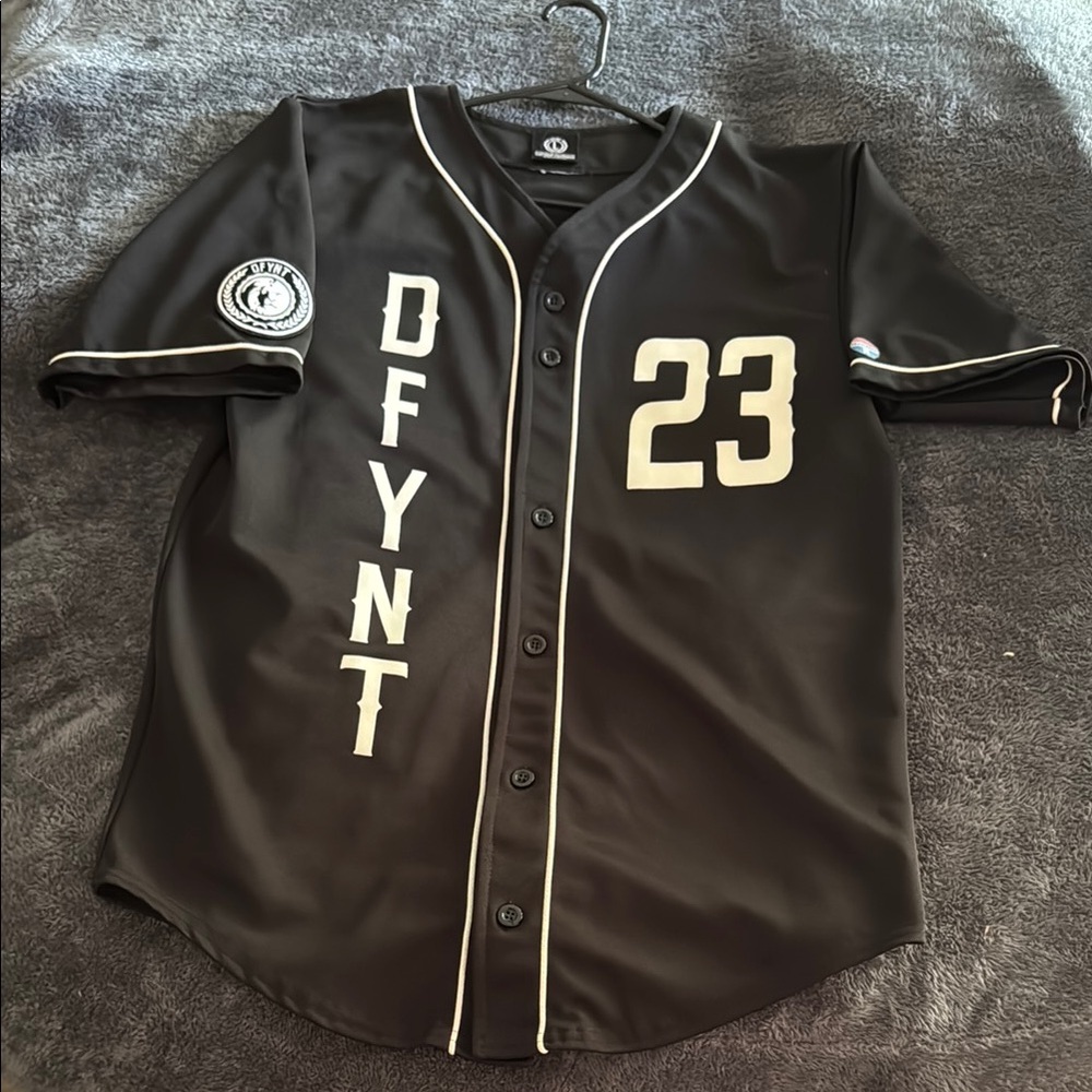 DFYNT Baseball Jersey Black/White size L